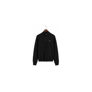GANT - Superfine Lambswool Half Zip - Trui - Black