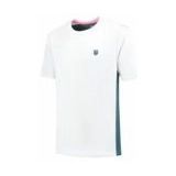 K-Swiss - Hypercourt Mix Melange Crew - Sportshirt - Wit - Gerecycled Polyester