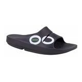 Slipper OOfos Unisex OOahh Sport Black White-Schoenmaat 37