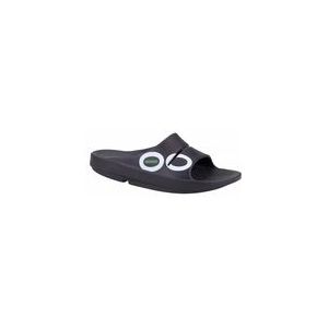 Slipper OOfos Unisex OOahh Sport Black White-Schoenmaat 37