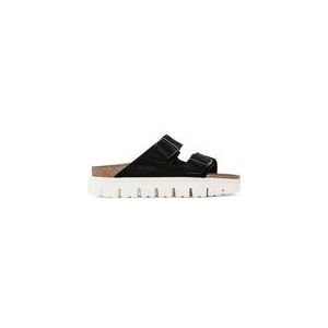 Slipper Birkenstock Women Arizona Chunky Suede Leather Black Narrow-Schoenmaat 40