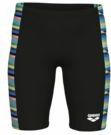 Arena - Racing Stripe Swim Jammer - Zwembroek - Black/Black/Multi - 100% Polyester