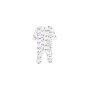 Babypyjama Petit Bateau Sleepsuit Y Marshmallow/Multico Paris-60 - 3 maanden