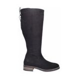 JJ Footwear - Burton - Dameslaars - Zwart - Leer - Antislip-zool