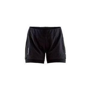 Sportbroek Craft Women Essential 2 In 1 Shorts Black-XXL