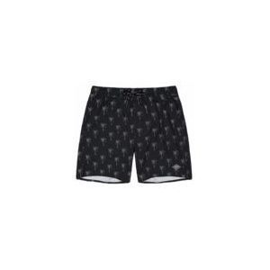 Barts - Bernardou Shorts - Zwembroek - Zwart - Palmboomprint