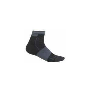 Hardloopsok Icebreaker Women Merino Run+ Ultralight Mini Black/Graphite-Schoenmaat 35 - 37