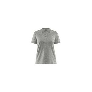 Polo Craft Women Core Blend Polo Shirt Grey Melange-M