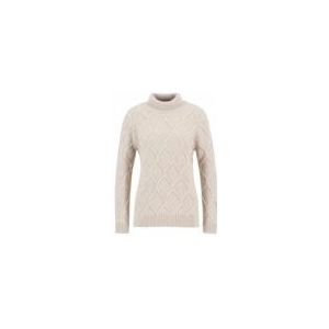 Barbour - Burne Roll Neck Knitted Jumper - Oatmeal - Damestrui