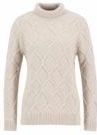Barbour - Burne Roll Neck Knitted Jumper - Oatmeal - Damestrui