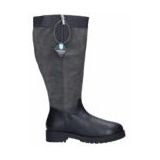 Dameslaars JJ Footwear Melton Zwart/Grijs Kuitmaat XXL-Schoenmaat 36