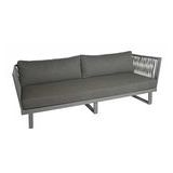 Loungebank Borek Altea Lage Bank Donkergrijs + Zit- & Rugkussen Charcoal