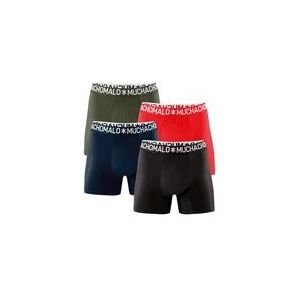 Boxershort Muchachomalo Men Cotton Solid Dark Blue Red (4-Delig)-XL