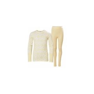 Helly Hansen - Junior Graphic Baselayerset - Geel Crème - Merino Wol