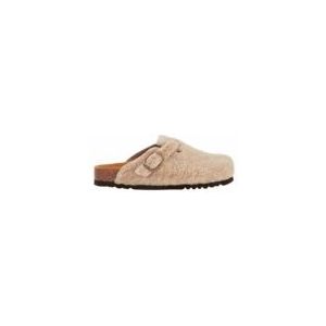 Klomp Scholl Women Fae New Synthetic Shearling Taupe-Schoenmaat 35