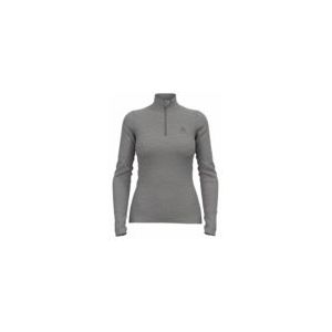 Ondershirt Odlo Women Bl Top Turtle Neck L/S Half Zip Merino 2 Odlo Steel Grey Melange-S