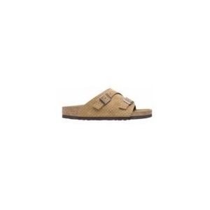 Slipper Birkenstock Unisex Zürich BS Suede Embossed Emboss Dots New Beige Narrow-Schoenmaat 38