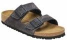 Slipper Birkenstock Women Arizona Suede Leather Velvet grey Narrow-Schoenmaat 38