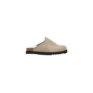 Klomp Scholl Women Fae Studs Suede Sa Dark Beige-Schoenmaat 37