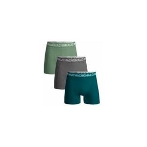 Boxershort Muchachomalo Boys Solid Green Grey Green ( 3-Pack )-Maat 146 / 152