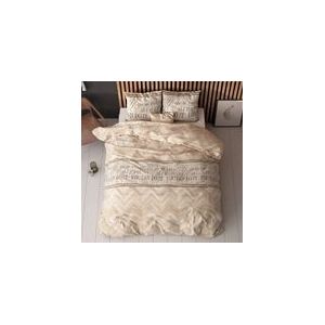 Dekbedovertrek Sleeptime Visgraat Sand Katoen-200 x 220 cm