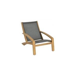 Loungestoel Borek Luxx Relaxfauteuil Teak/Eden Batyline Shadow