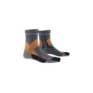 Hardloopsokken X-Socks Run Fast Socks Grey Orange-Schoenmaat 35 - 38