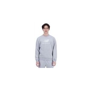 Trui New Balance Men Essentials Stacked Logo French Terry Crewneck Athletic Grey-XL