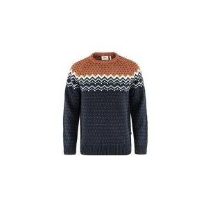Trui Fjallraven Men Ovik Knit Sweater Dark Navy-Terracotta Brown-XL