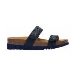 Scholl - Zafirah - Slippers - Navy Blue - Canvas - Bioprint Technologie