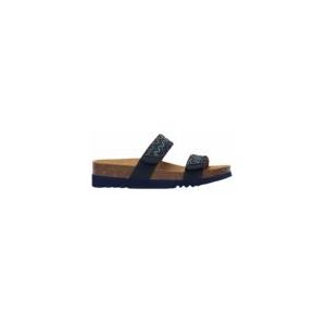 Scholl - Zafirah - Slippers - Navy Blue - Canvas - Bioprint Technologie