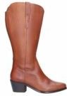 JJ Footwear - Ely - Dameslaars - Cognac - Leer - Kuitmaat XXL