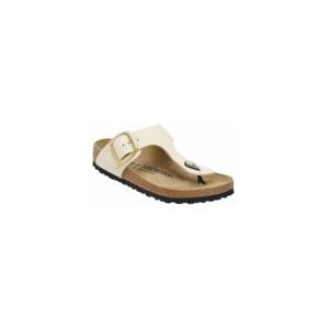 Slipper Birkenstock Women Gizeh Big Buckle Nubuck Ecru Narrow-Schoenmaat 40