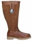 Dameslaars JJ Footwear Melton Cognac Kuitmaat XL-Schoenmaat 36