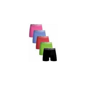 Boxershort Muchachomalo Men Light Cotton Solid Black Green Red Purple Pink ( 5-Pack )-XXL