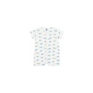 Petit Bateau - Short Playsuit - Babypakje - Marshmallow/Multico - 12 maanden