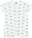 Petit Bateau - Short Playsuit - Babypakje - Marshmallow/Multico - 12 maanden