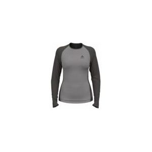 Ondershirt Odlo Women Bl Top Crew Neck L/S Natural Performance Grey Melange Dark Grey Melange