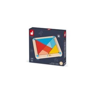 Janod Essential - Tangram: Educatief houten spel voor kinderen - 25 modellen, 7 stukken, 2 moeilijkheidsgraden