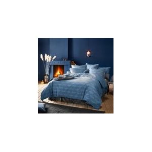 De Witte Lietaer Dekbedovertrek Crane Stellar Blue - Lits Jumeaux -  240 x 220 cm - Flanel