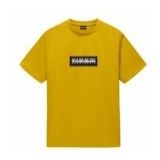 Napapijri - S-Box Logo SS - T-shirt - Goud - Katoen