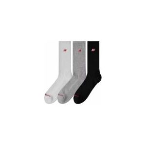 Socks New Balance Unisex Patch Logo Crew White Multi (3 Pack)-Schoenmaat 35 - 38