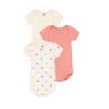 Rompertje Petit Bateau 3 Bodies Us Mc Oranje (Set van 3)-Maat 74 - 12 maanden