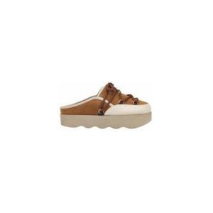 Klomp Scholl Women Lindsay E Suede Leather Chalk Brandy-Schoenmaat 38