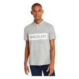Polo Timberland Men SS Pink Brook Logo Pique Medium Grey Heather-XXL