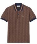 Lacoste - Monogram Polo - Bruin - Heren - Katoen