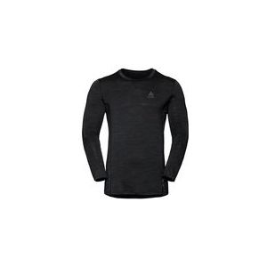 Ondershirt Odlo Men BL Top Crew Neck LS Merino 130 Black-XXL