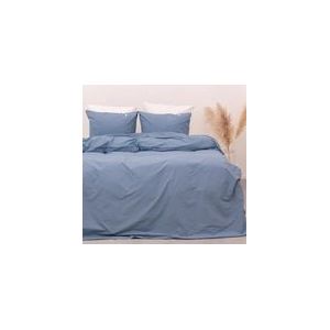 Dekbedovertrek Town&Country Austin Washed Old Blue Percal-140 x 200 / 220 cm | 1-Persoons