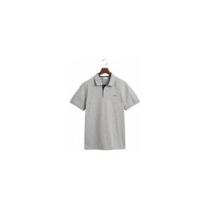 Polo GANT Men Contrast Pique Polo Grey Melange-XXXXL