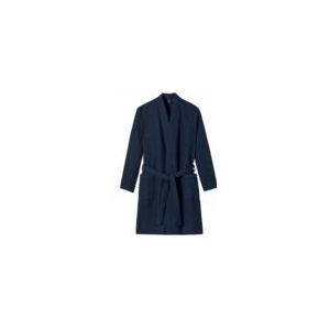 Badjas Kimono Schiesser Essentials Pique Man Katoen Dark Blue-S